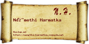 Némethi Harmatka névjegykártya